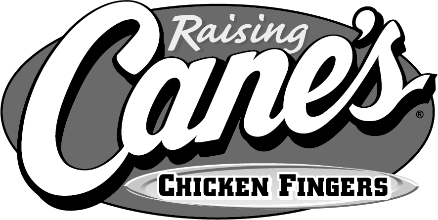 Raising Cane's logo in grayscale